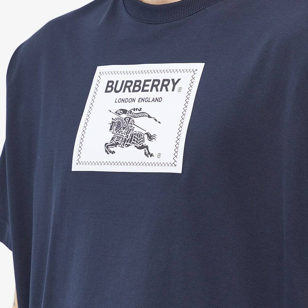 Burberry Roundwood Label T-Shirt in Smoked Navy