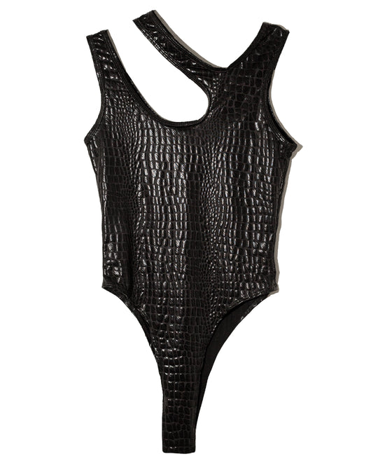 Bodysuit asímetrico croc