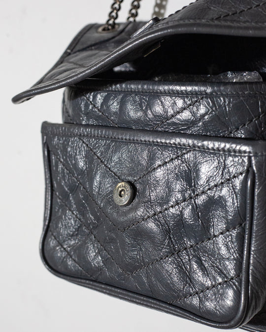 SAINT LAURENT Niky mini quilted crinkled-leather shoulder bag