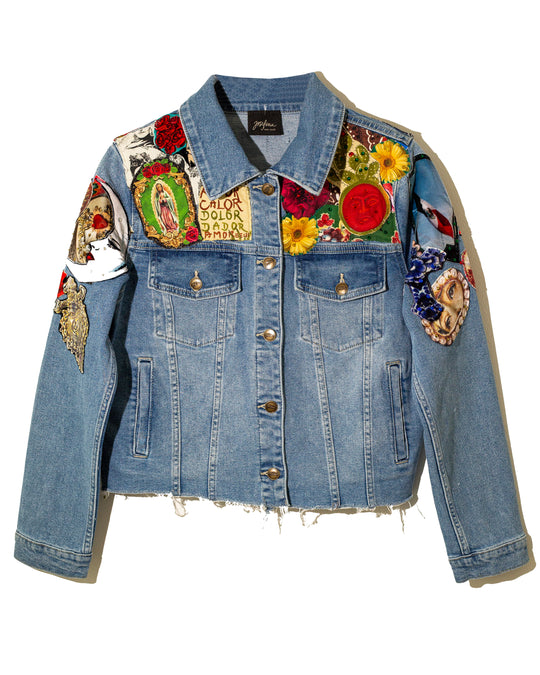 Denim jacket parches mexicanos