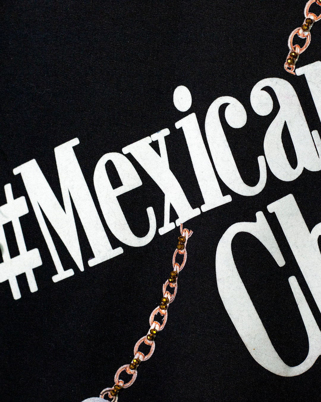 Sweatshirt #MexicanChic jewels con plumas