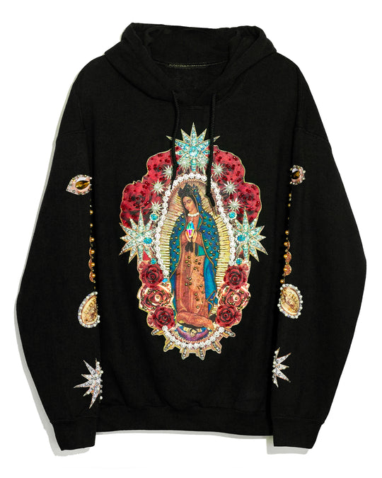 Hoodie negra Virgen