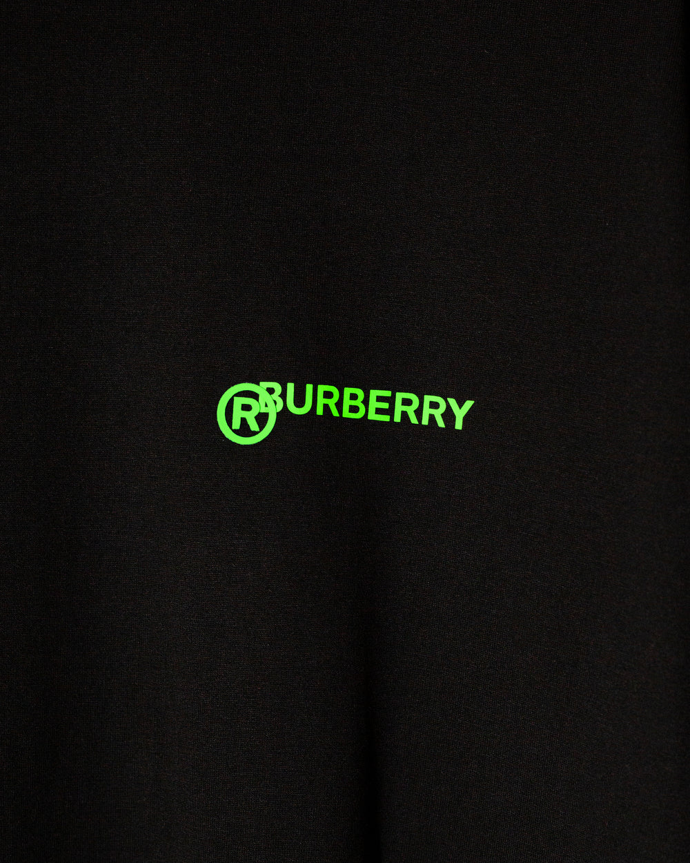 Burberry black tshirt neon logo