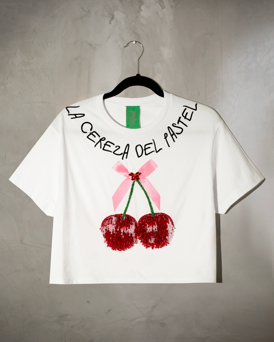 Crop top La cereza del pastel